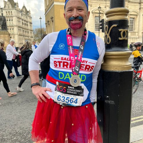 david after he ran the marathon